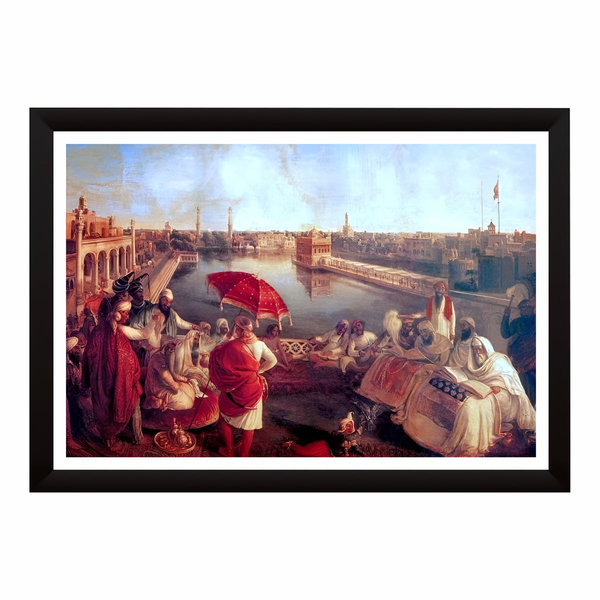 Maharaja Ranjit Singh Ji – Listening to the Divine Recitation of Sri Guru Granth Sahib at Sri Harmandir Sahib