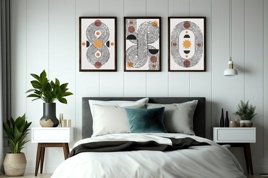 Abstract Geometry Wall Frame Set – Modern Art for Contemporary Spaces 🌀