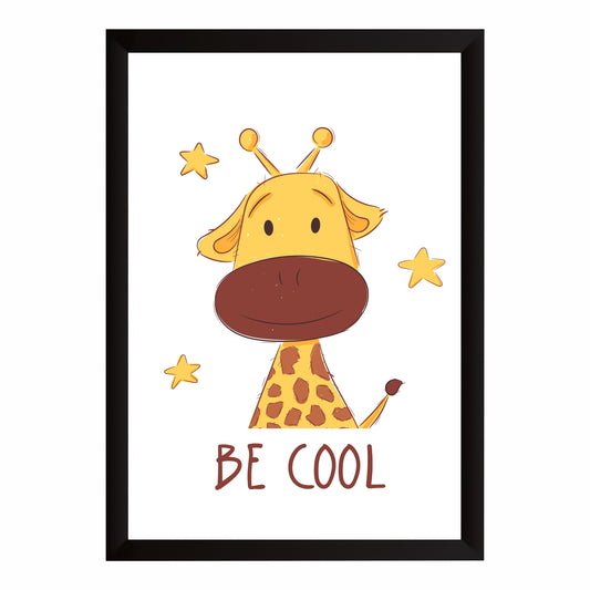 Be Cool Giraffe Wall Art | Cute Safari Nursery Animal Print