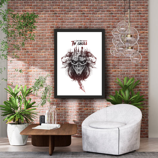 Skull Lion Wall Art | Life's True Face Is The Skull Gothic Urban Street Art