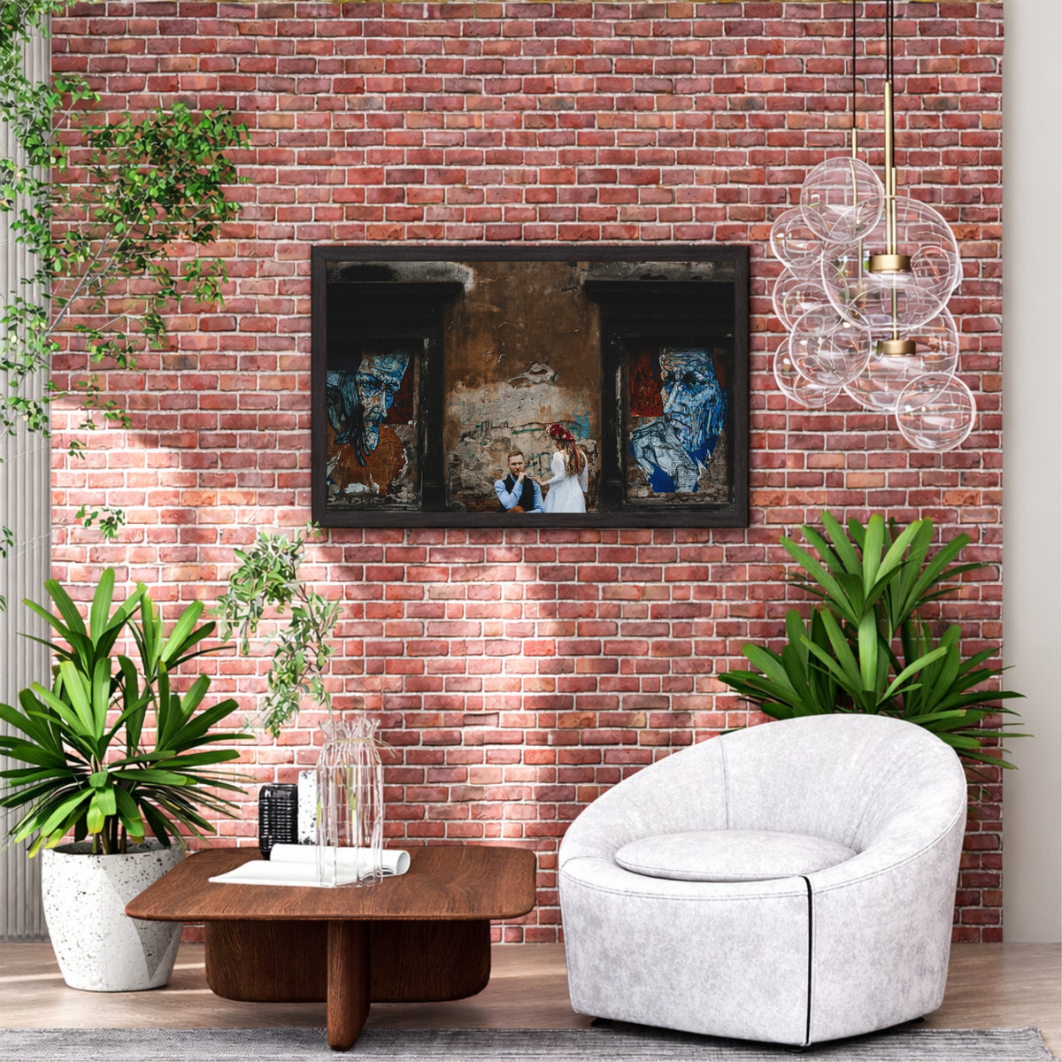 Romantic Couple Wall Art | Urban Love Photography Canvas Print | Vintage Street Romance Wall Decor | Fine Art Couple Portrait | Modern Wall Artwork