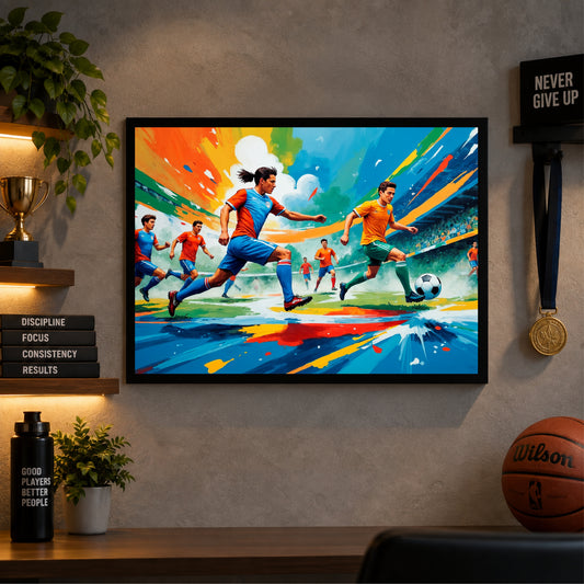 Soccer Wall Art | Framed Football Sports Print