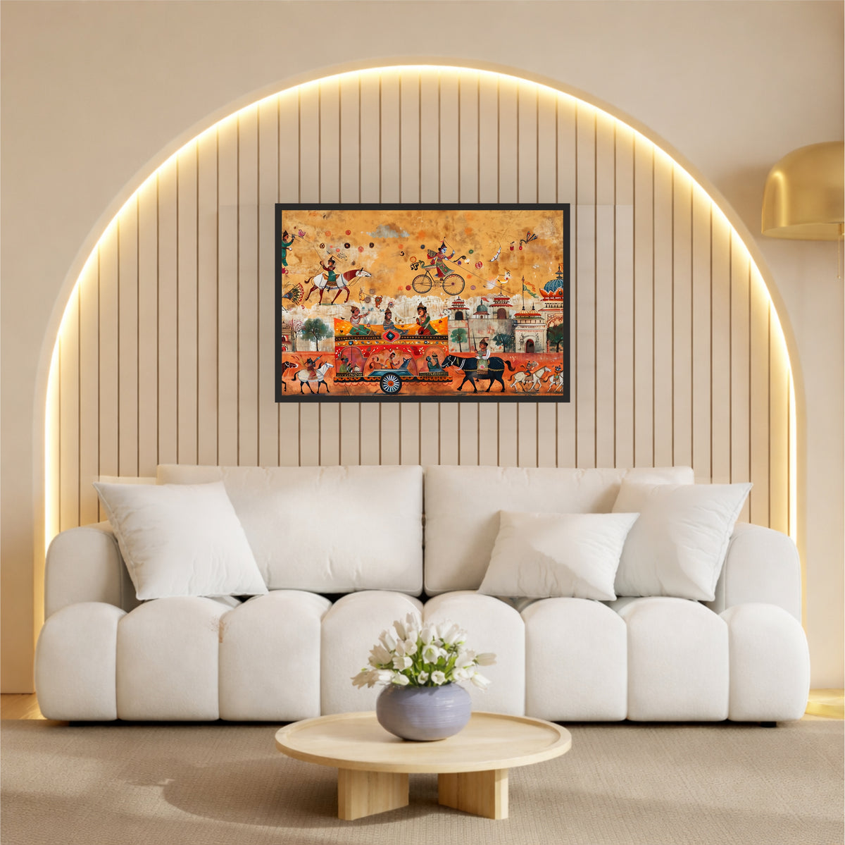 Rajasthani Indian Folk Art Wall Art | Traditional Heritage & Culture Poster