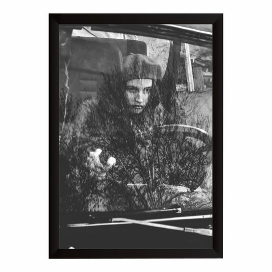 Moody Vintage Car Window Black & White Wall Art | Artistic Photography