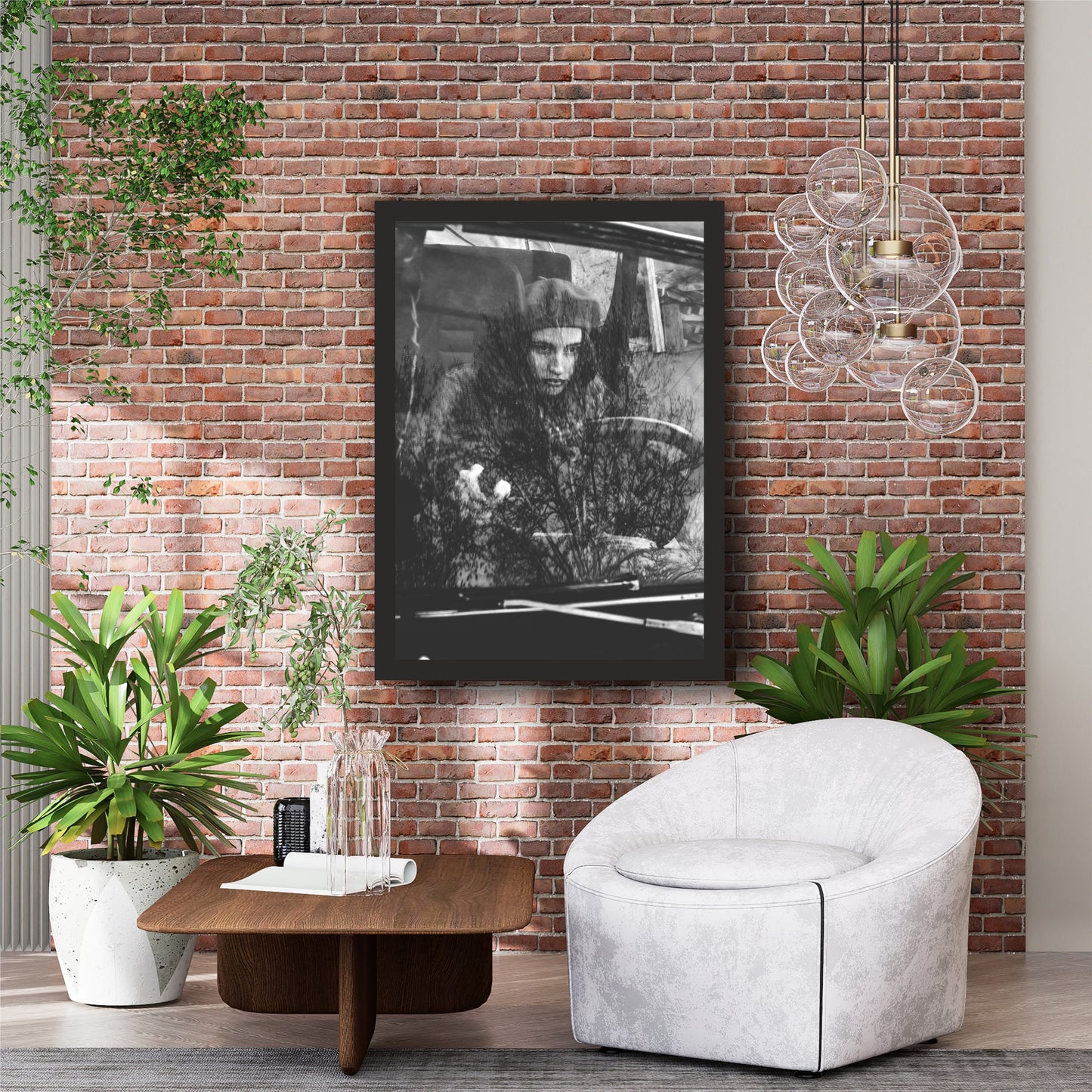 Moody Vintage Car Window Black & White Wall Art | Artistic Photography