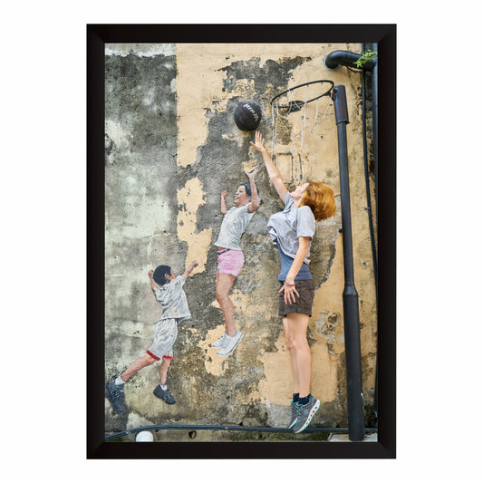 Urban Basketball Wall Art | Street Art Photography Canvas Print | Basketball Graffiti Wall Decor | Sports Lifestyle Artwork | Modern Athletic Wall Art
