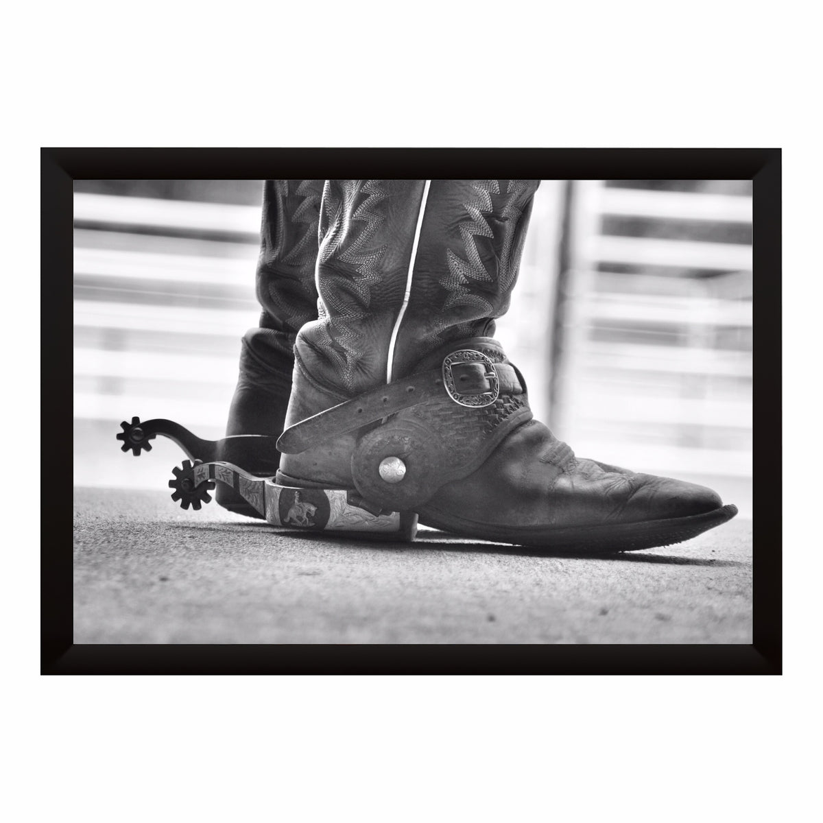 Cowboy Boots Wall Art | Western Leather Boots & Spurs Artwork | Rustic Cowboy Photography | Western Ranch Wall Decor