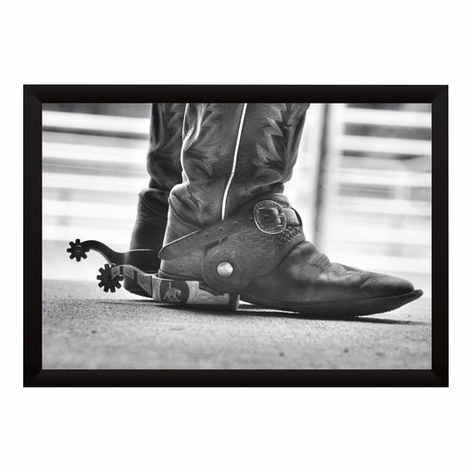 Cowboy Boots Wall Art | Western Leather Boots & Spurs Artwork | Rustic Cowboy Photography | Western Ranch Wall Decor