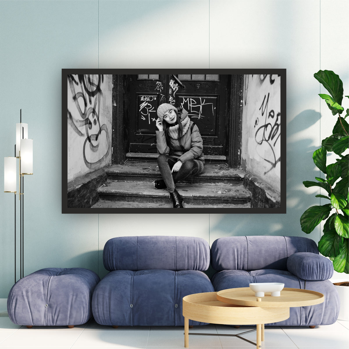 Urban Winter Fashion Black & White Wall Art | Street Photography
