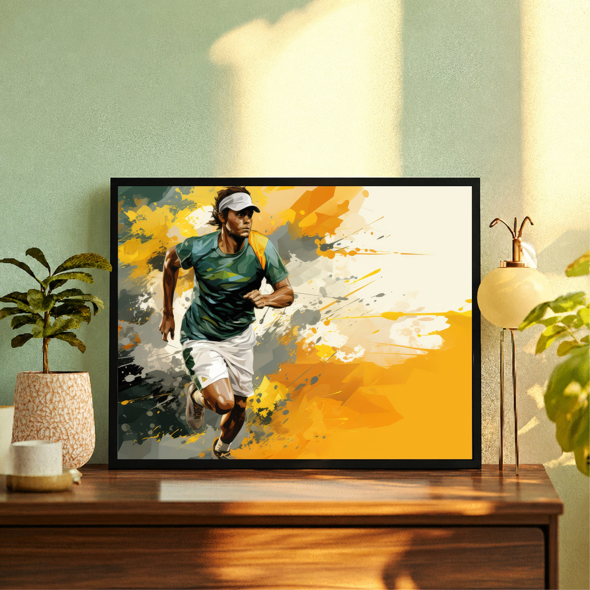 Tennis Player Wall Art | Framed Sports Print