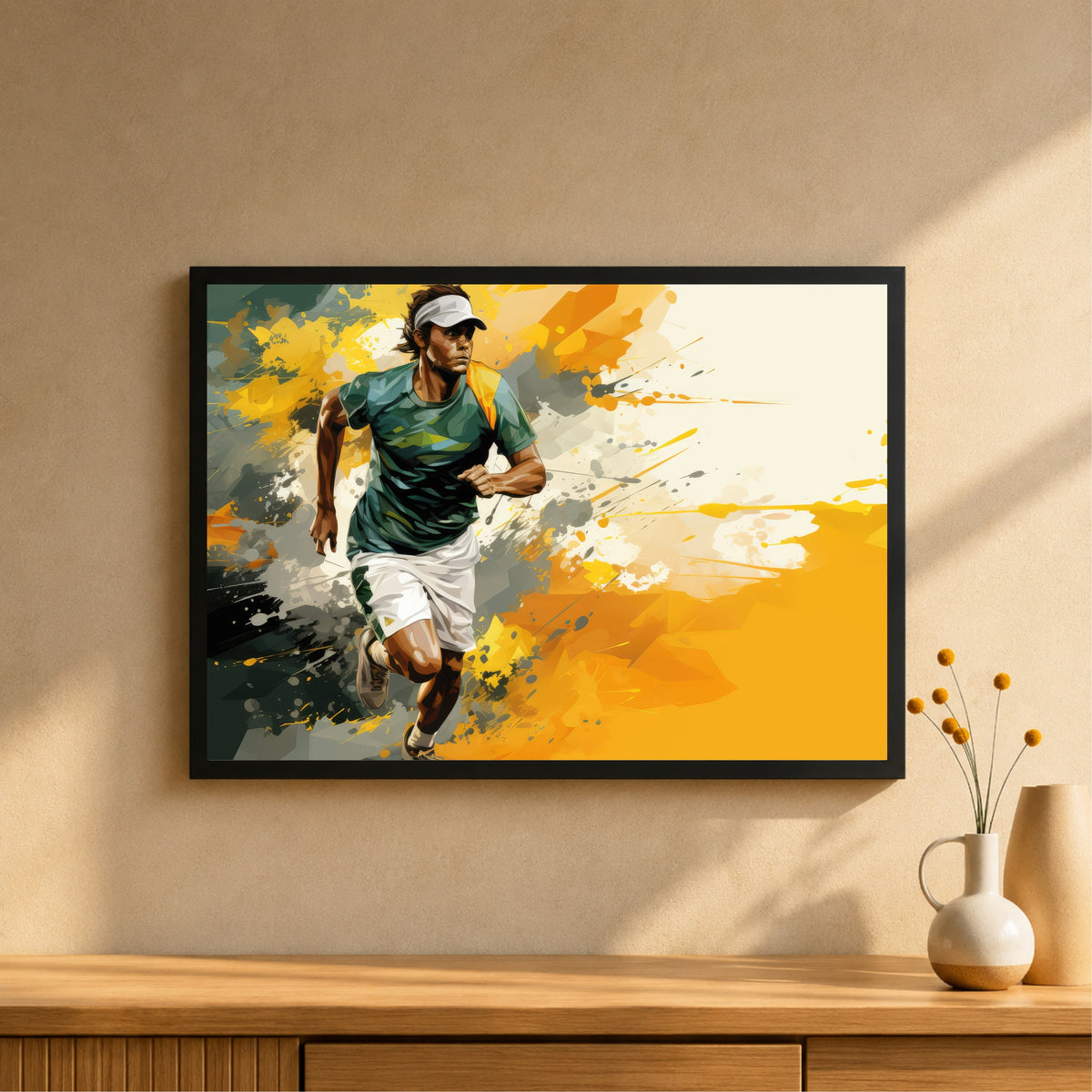 Tennis Player Wall Art | Framed Sports Print
