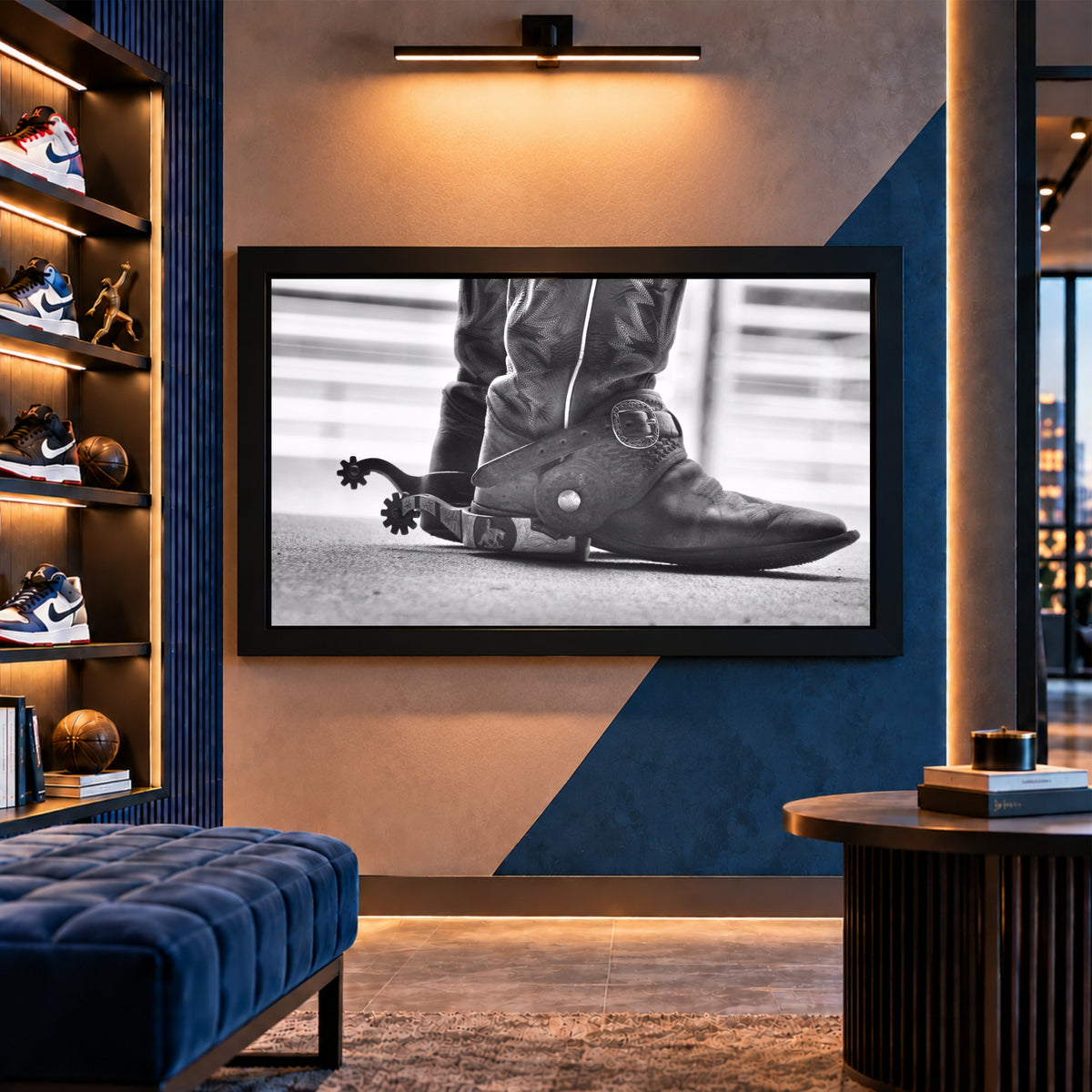 Cowboy Boots Wall Art | Western Leather Boots & Spurs Artwork | Rustic Cowboy Photography | Western Ranch Wall Decor
