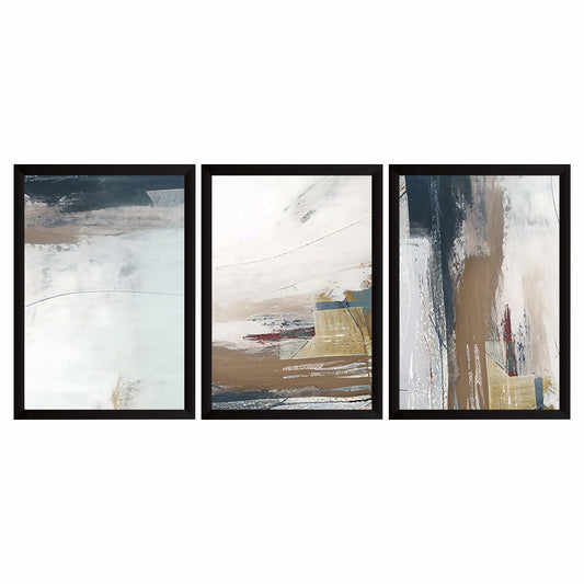 Abstract Wall Art Set of 3 | Neutral Modern Wall Decor