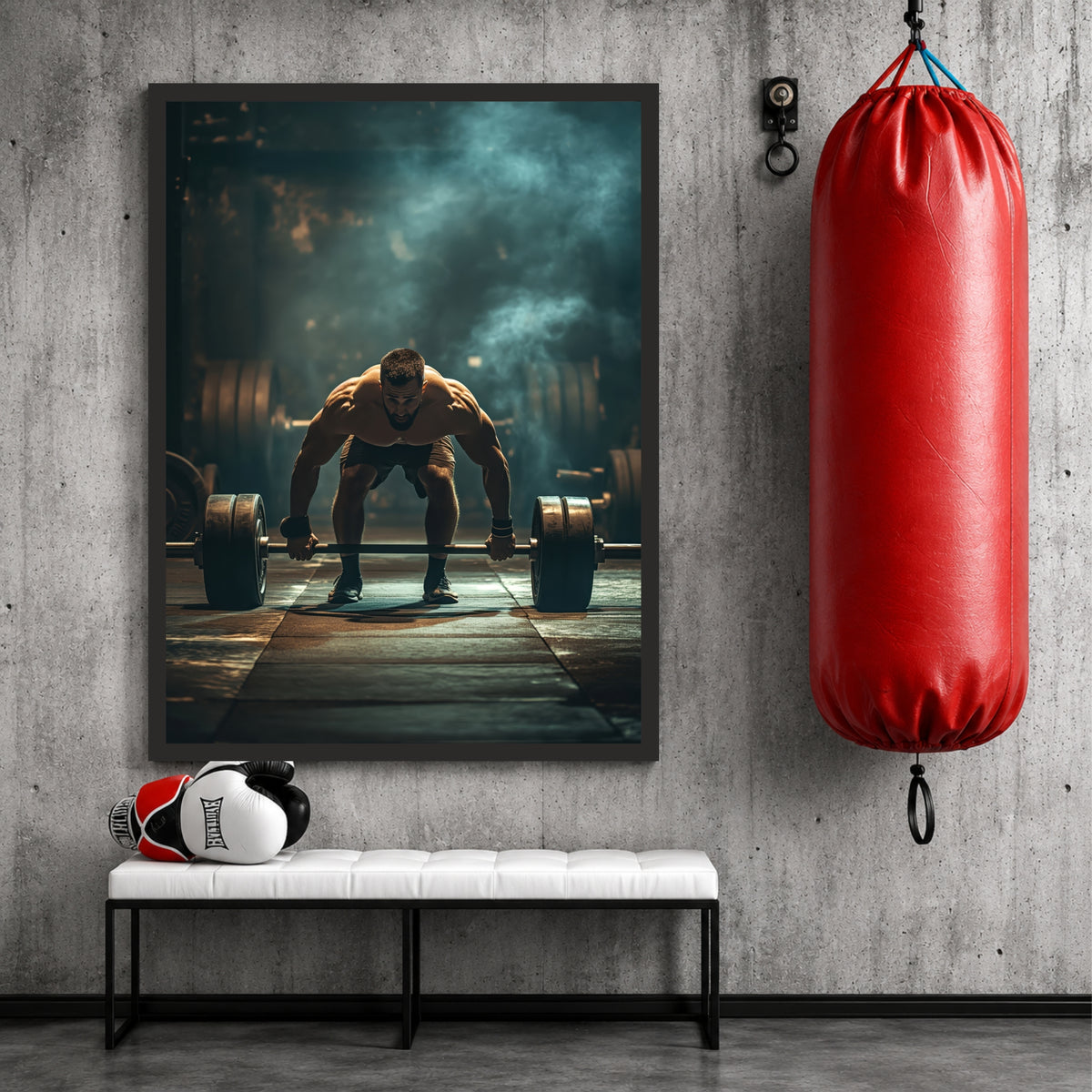 Deadlift Gym Wall Art | Strength Fitness Photography | Motivational Framed Wall Decor
