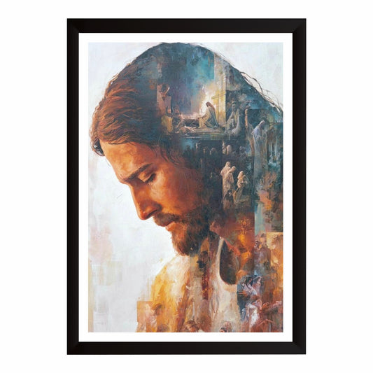 The Legacy of Christ Wall Art | Jesus Christ Life Collage Canvas Print | Christian Religious Wall Decor | Inspirational Bible Artwork