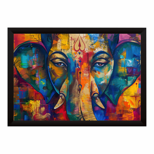 Abstract Ganesha Wall Art