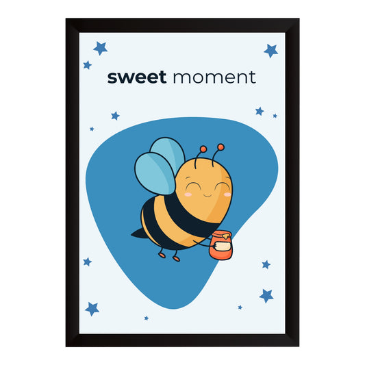 Sweet Moment Bee Wall Art | Cute Nursery Insect Print