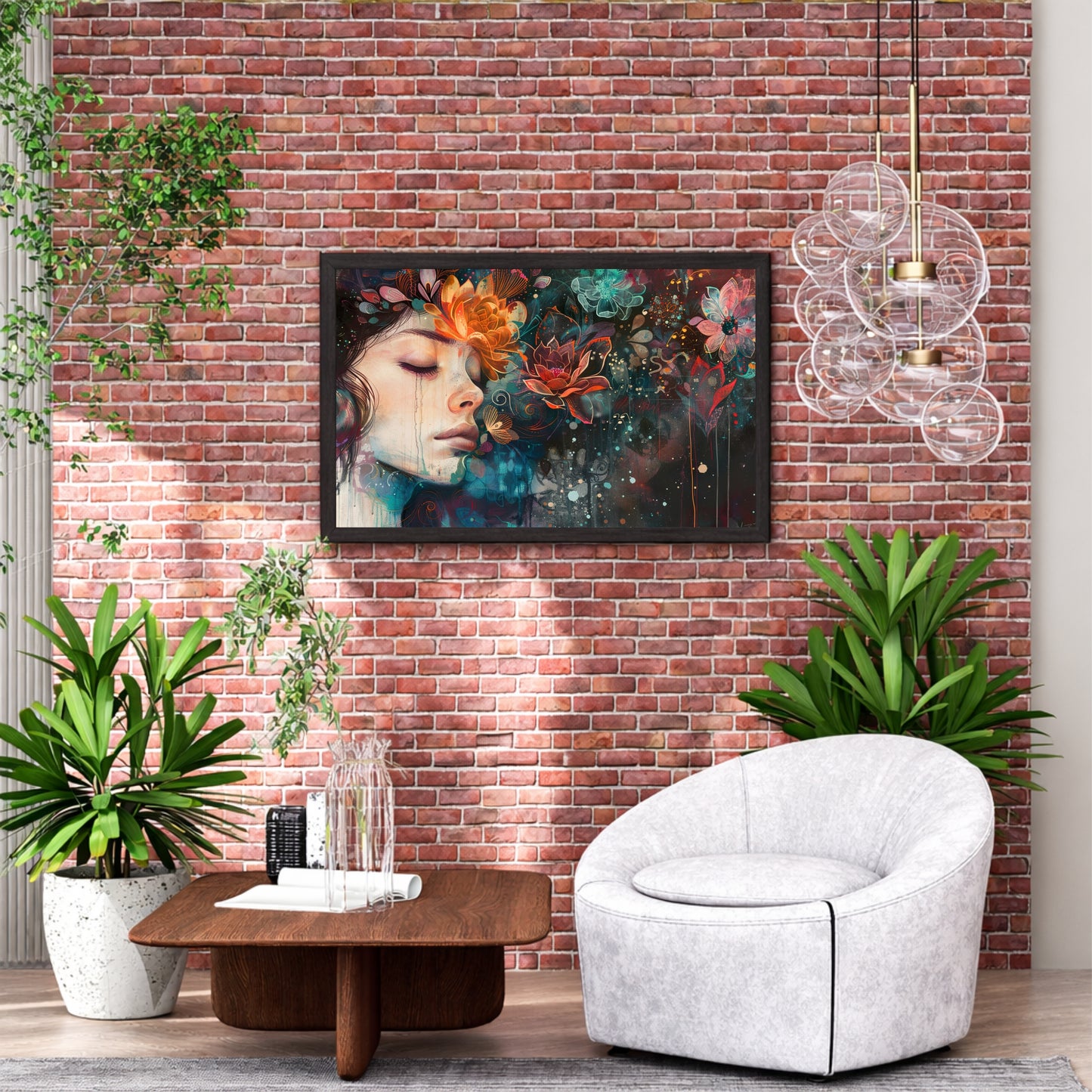 Floral Woman Wall Art