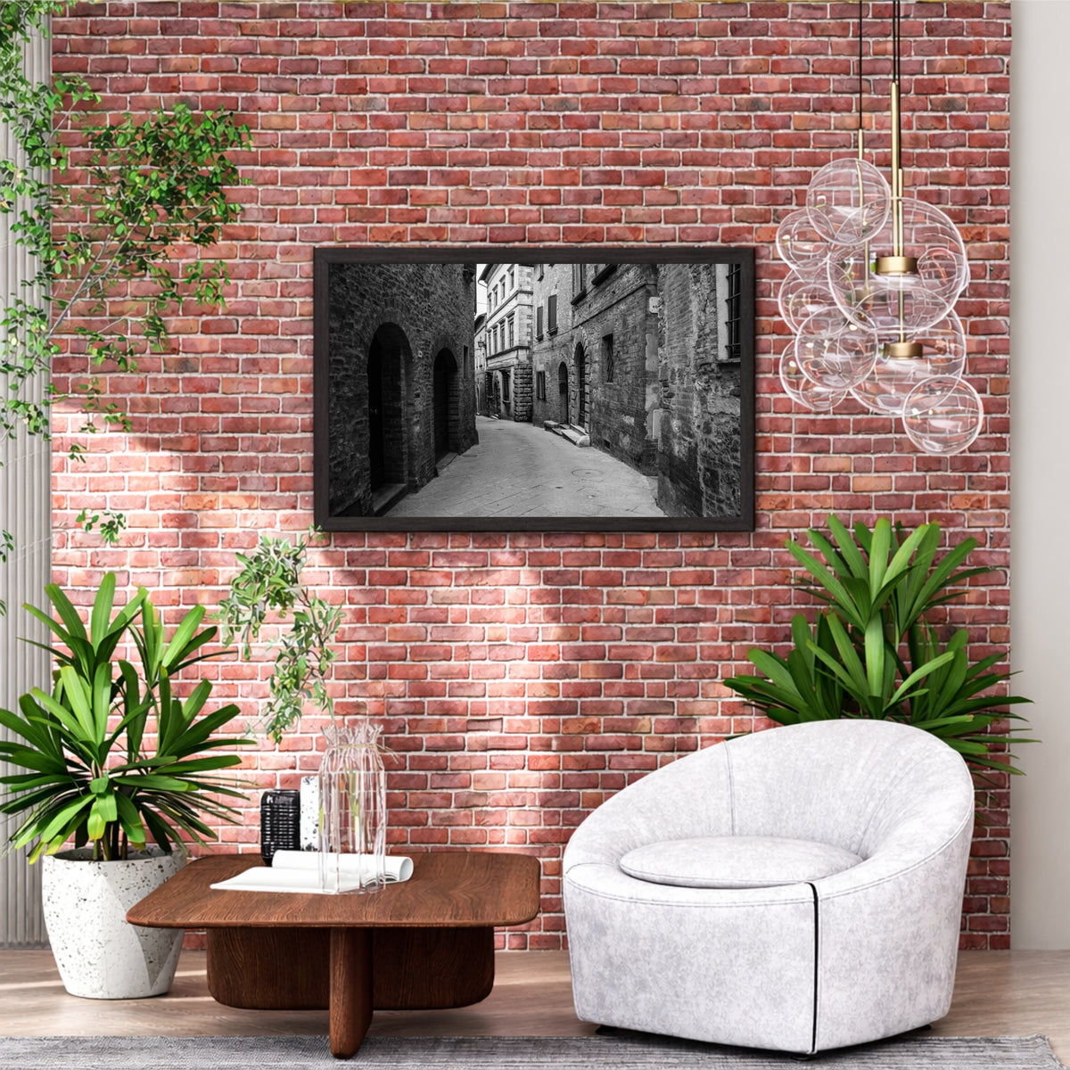 Historic Stone Street Black & White Wall Art | Architecture Photography