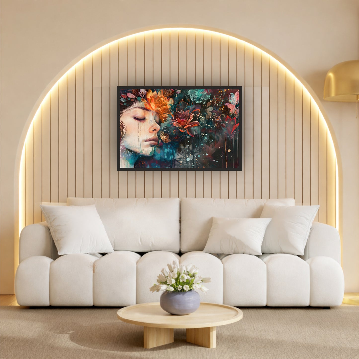 Floral Woman Wall Art