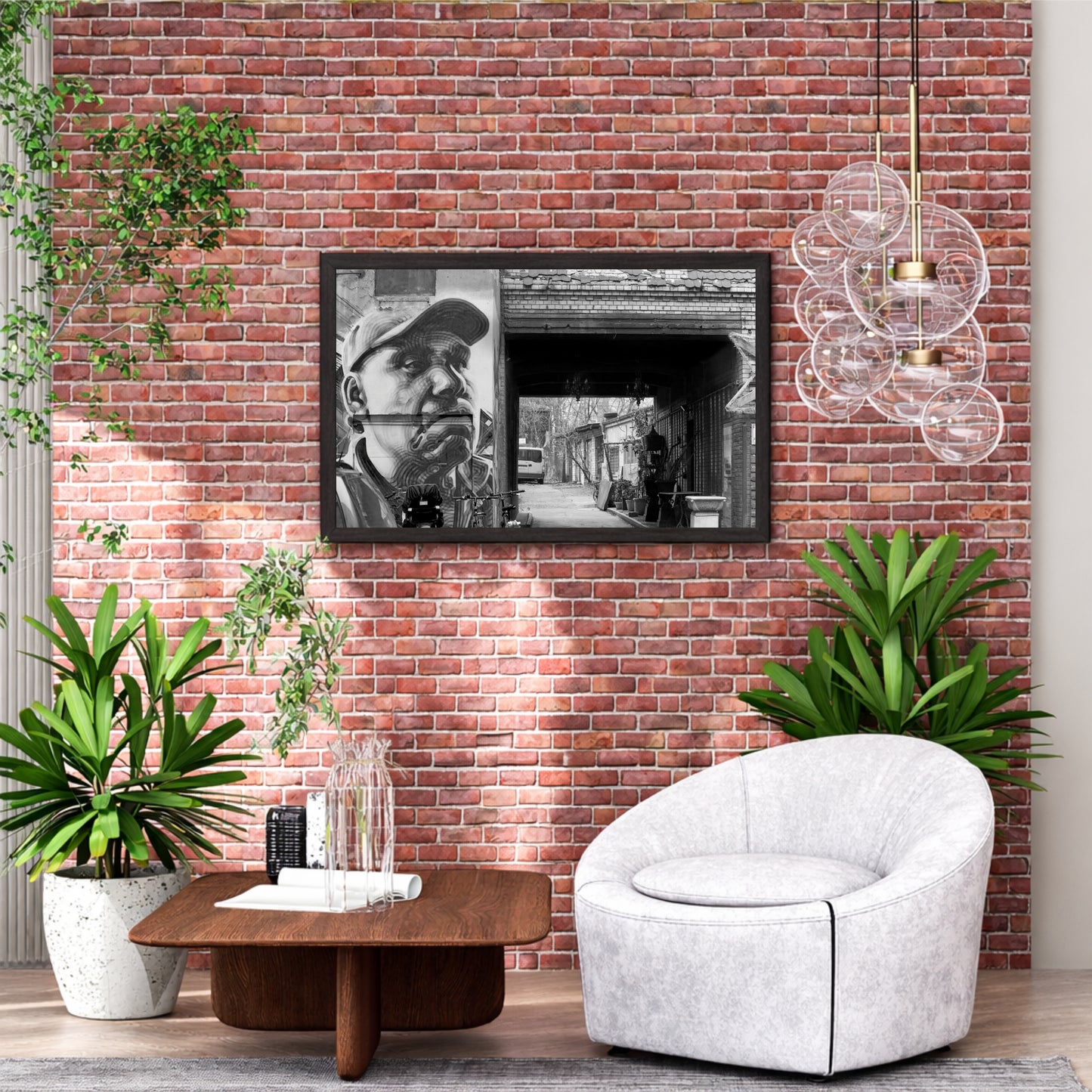 Urban Graffiti Black & White Wall Art | Street Photography