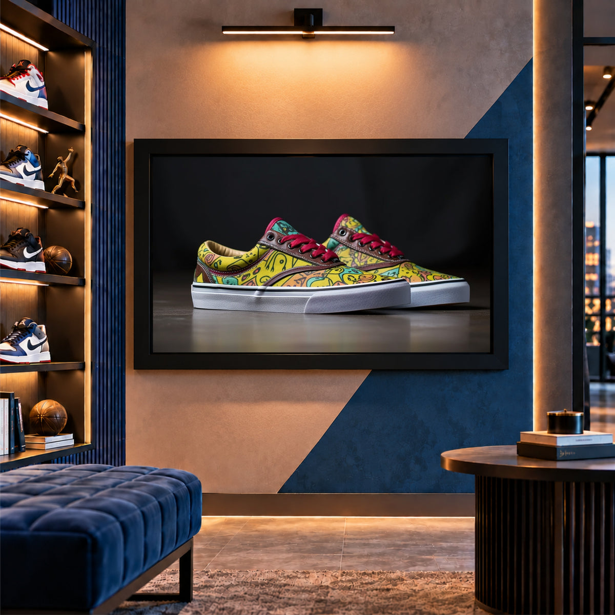Colorful Sneakers Wall Art | Graphic Shoes Artwork | Modern Fashion Decor