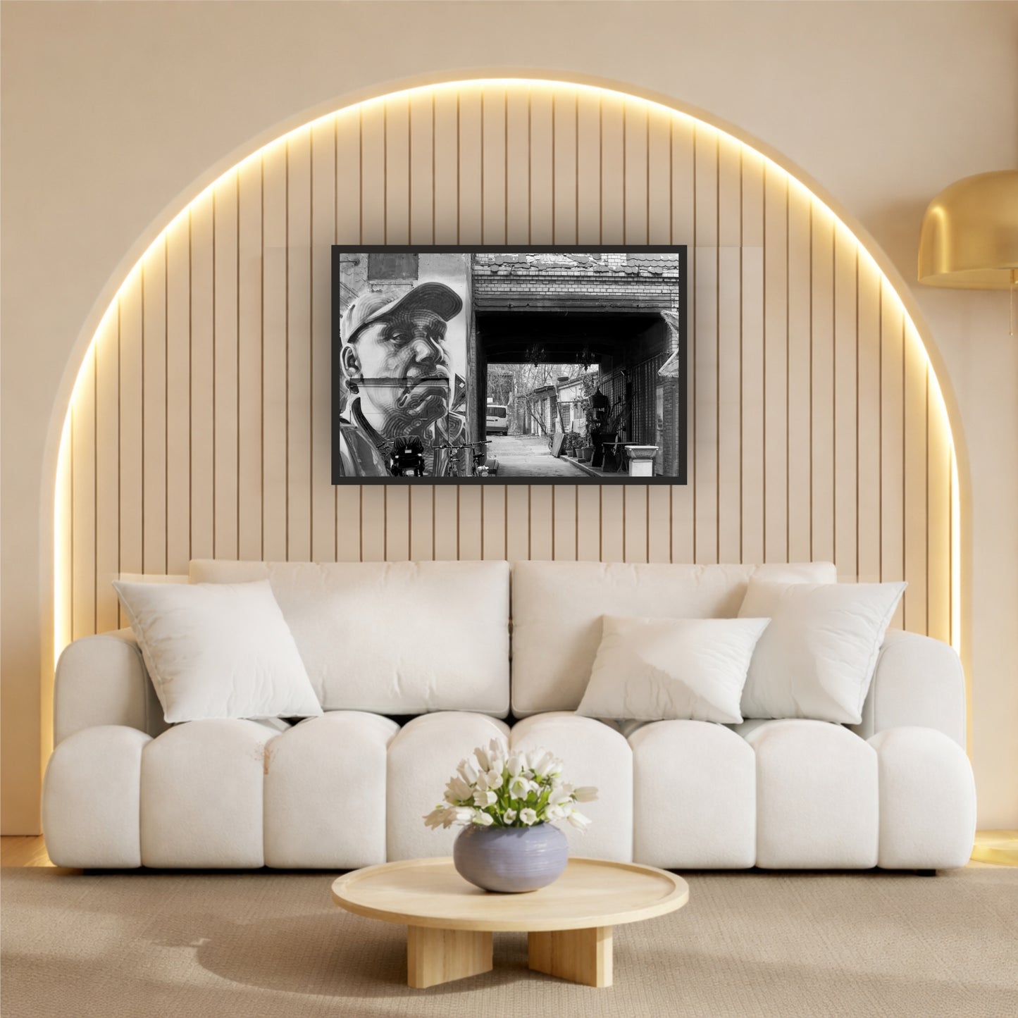 Urban Graffiti Black & White Wall Art | Street Photography