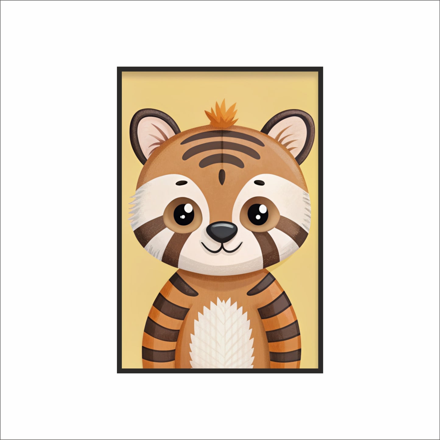 Tiny Tiger Kids Wall Frame – Adorable Jungle Friend for Playful Spaces 🐯💛