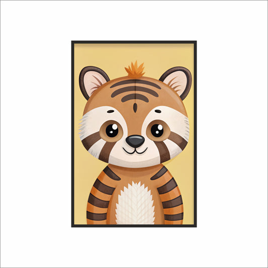 Tiny Tiger Kids Wall Frame – Adorable Jungle Friend for Playful Spaces 🐯💛