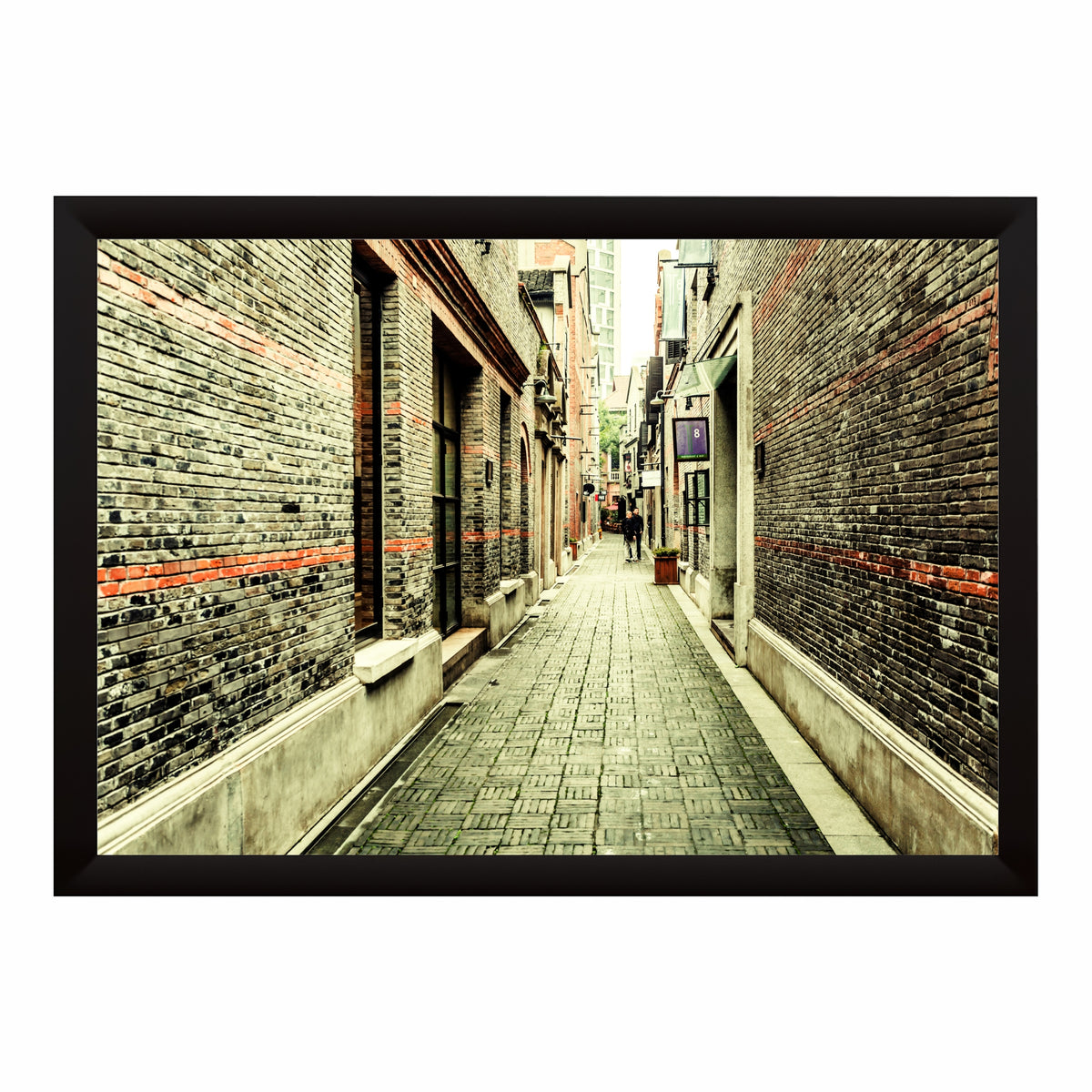 Historic Brick Alley Wall Art | Urban Travel Photography