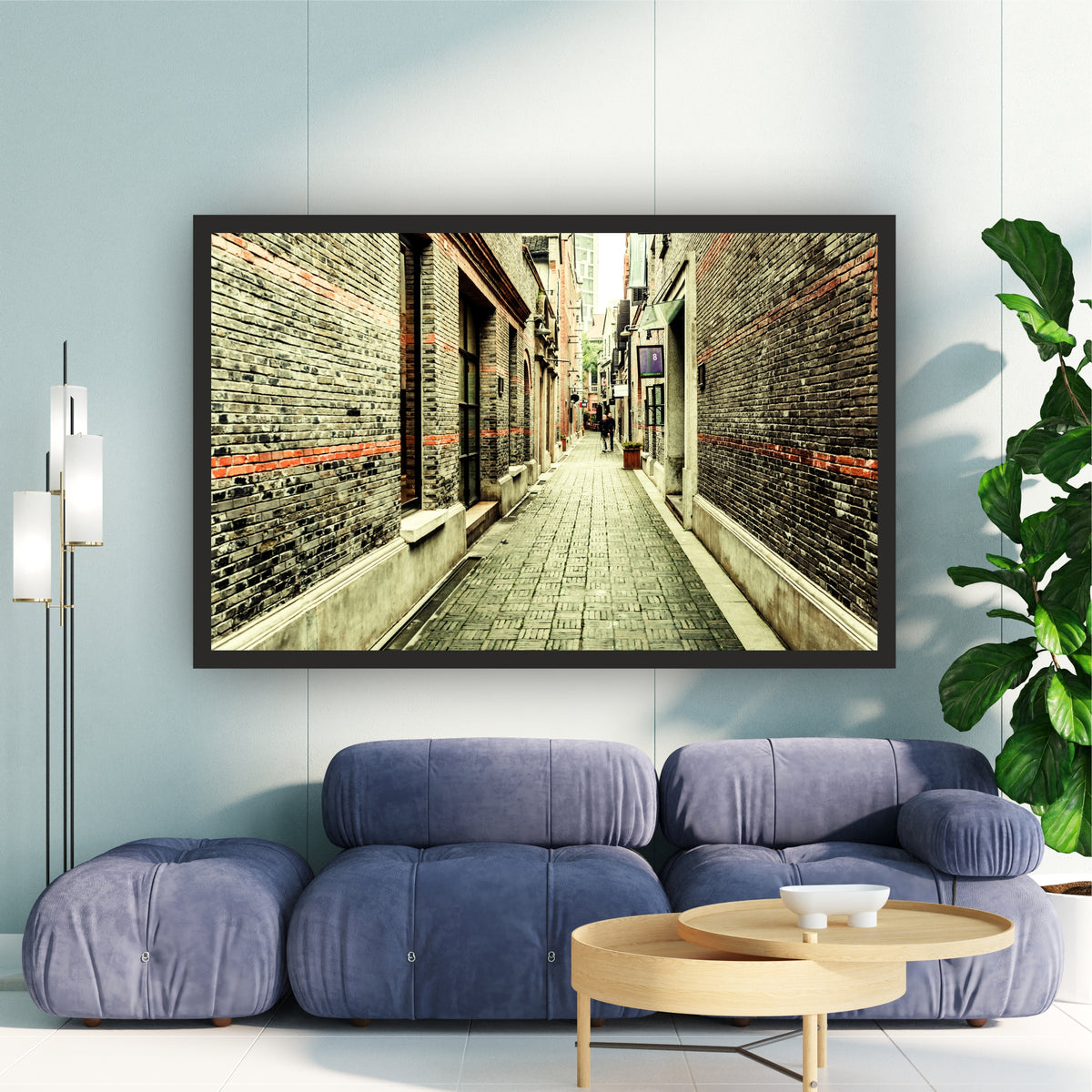 Historic Brick Alley Wall Art | Urban Travel Photography