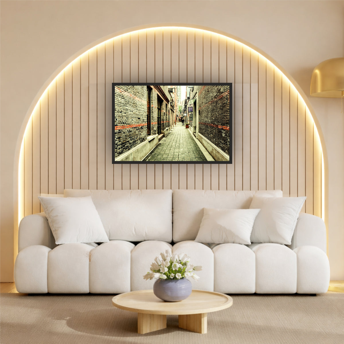 Historic Brick Alley Wall Art | Urban Travel Photography