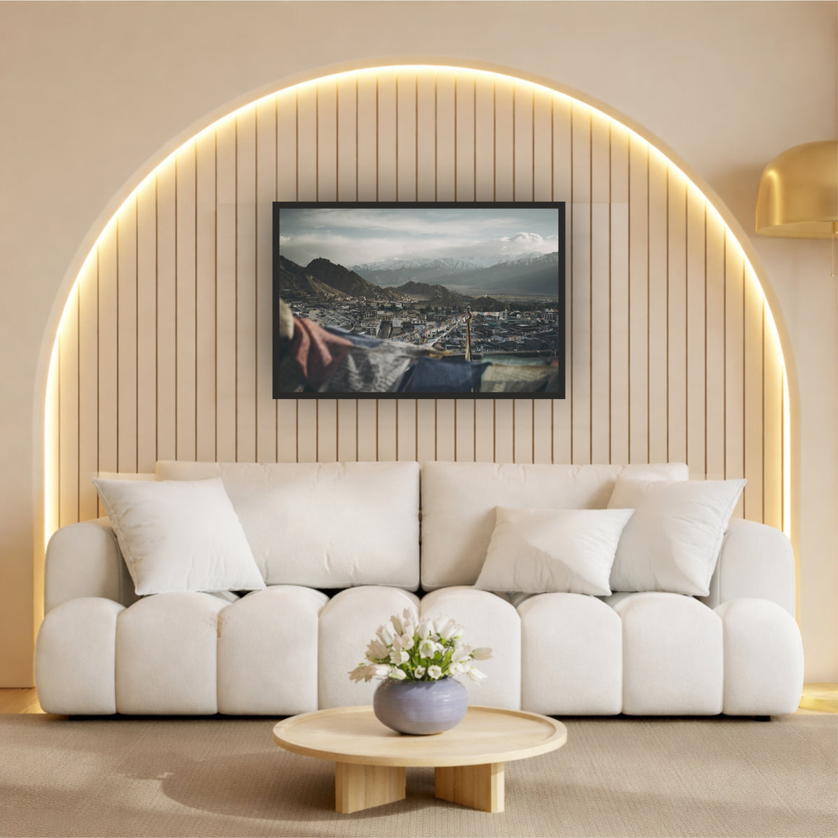 Himalayan Mountain Landscape Wall Art | Leh Ladakh Panorama Photography | Snow Peak Fine Art Print | Nature Travel Wall Decor