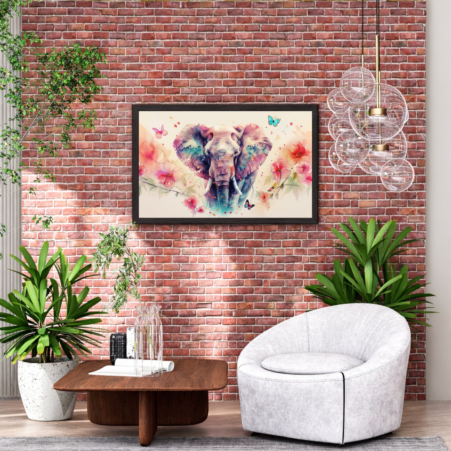 Watercolor Elephant Wall Art