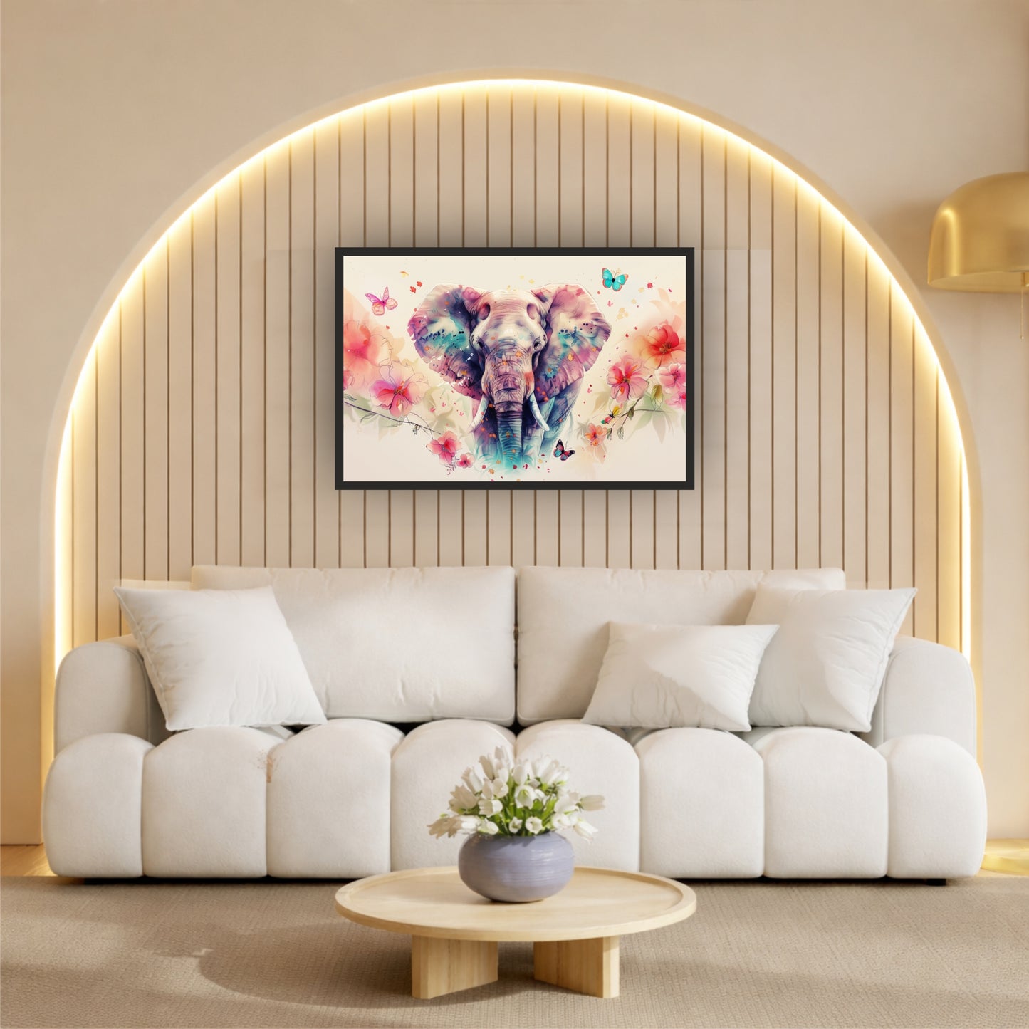 Watercolor Elephant Wall Art
