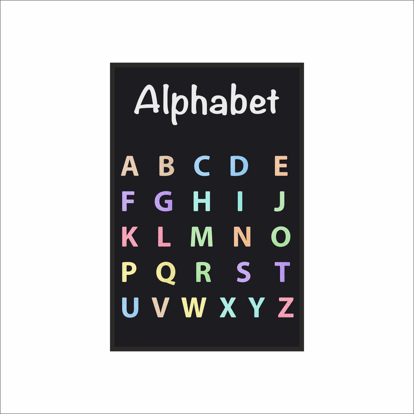 Colorful Alphabet Learning Wall Frame – Fun Educational Art for Kids 🅰️🧡