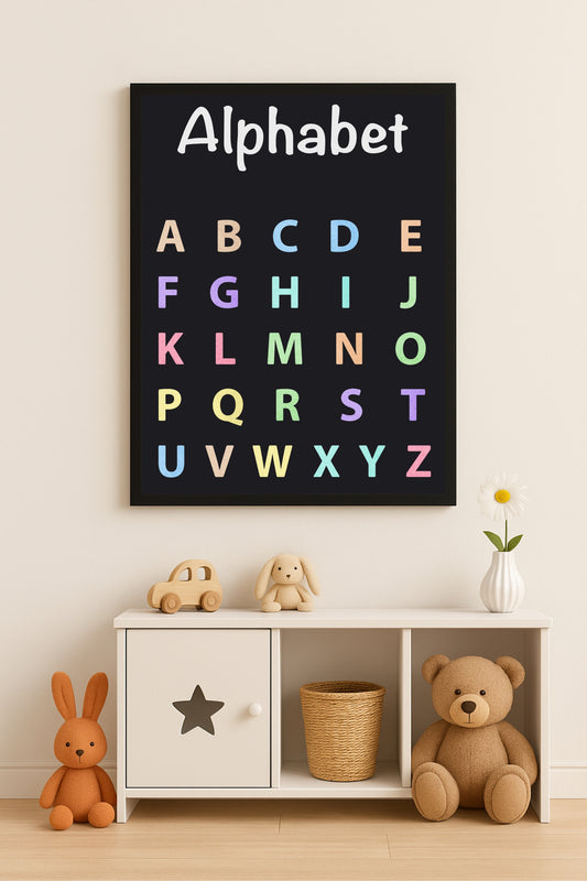 Colorful Alphabet Learning Wall Frame – Fun Educational Art for Kids 🅰️🧡