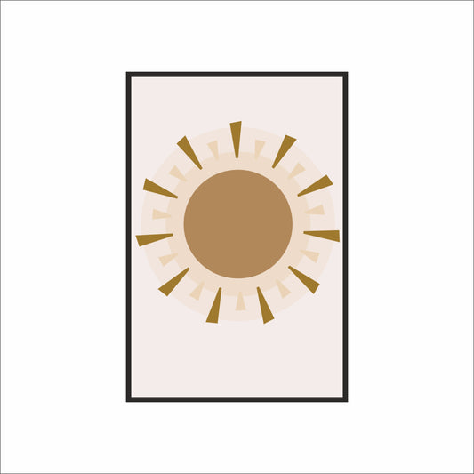 Golden Sunshine Kids Wall Frame – Happy Sun Art for Children’s Room 🌞