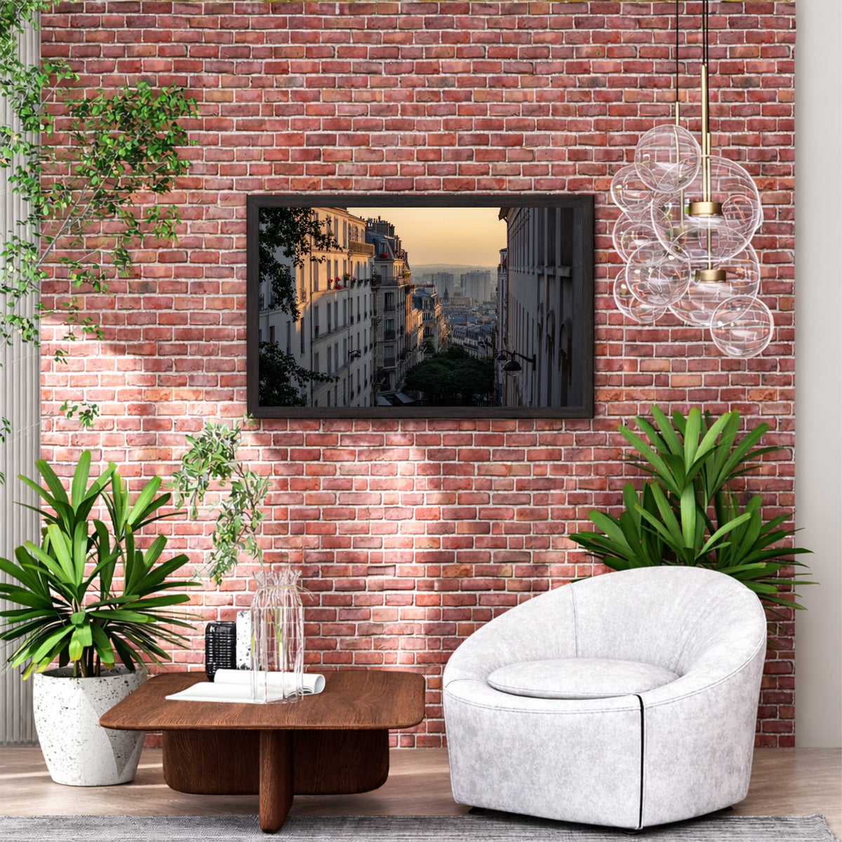 Paris Sunset Cityscape Wall Art | European Architecture Photography | Framed Wall Decor