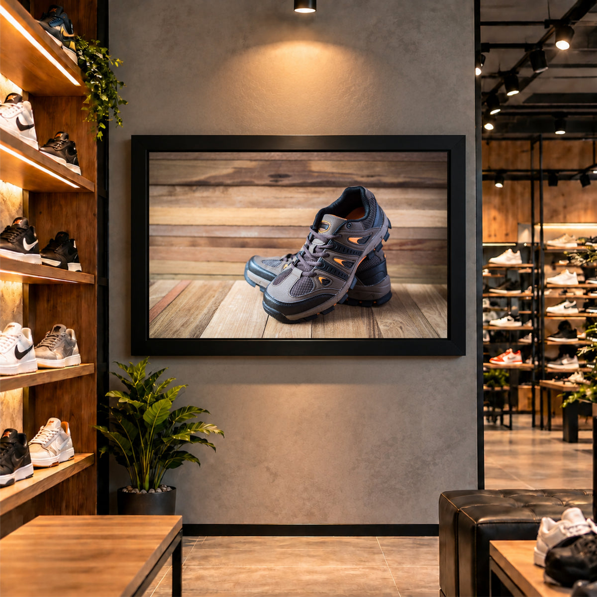 Sports Sneakers Wall Art | Athletic Shoes Artwork | Modern Sports Decor