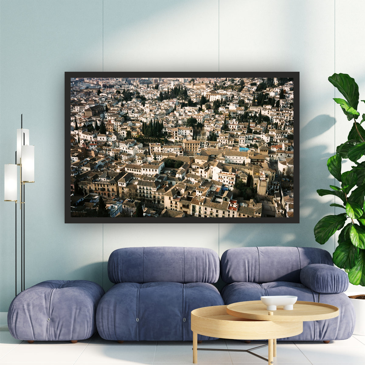 Granada Cityscape Wall Art | Aerial Architecture Photography | Framed Wall Decor
