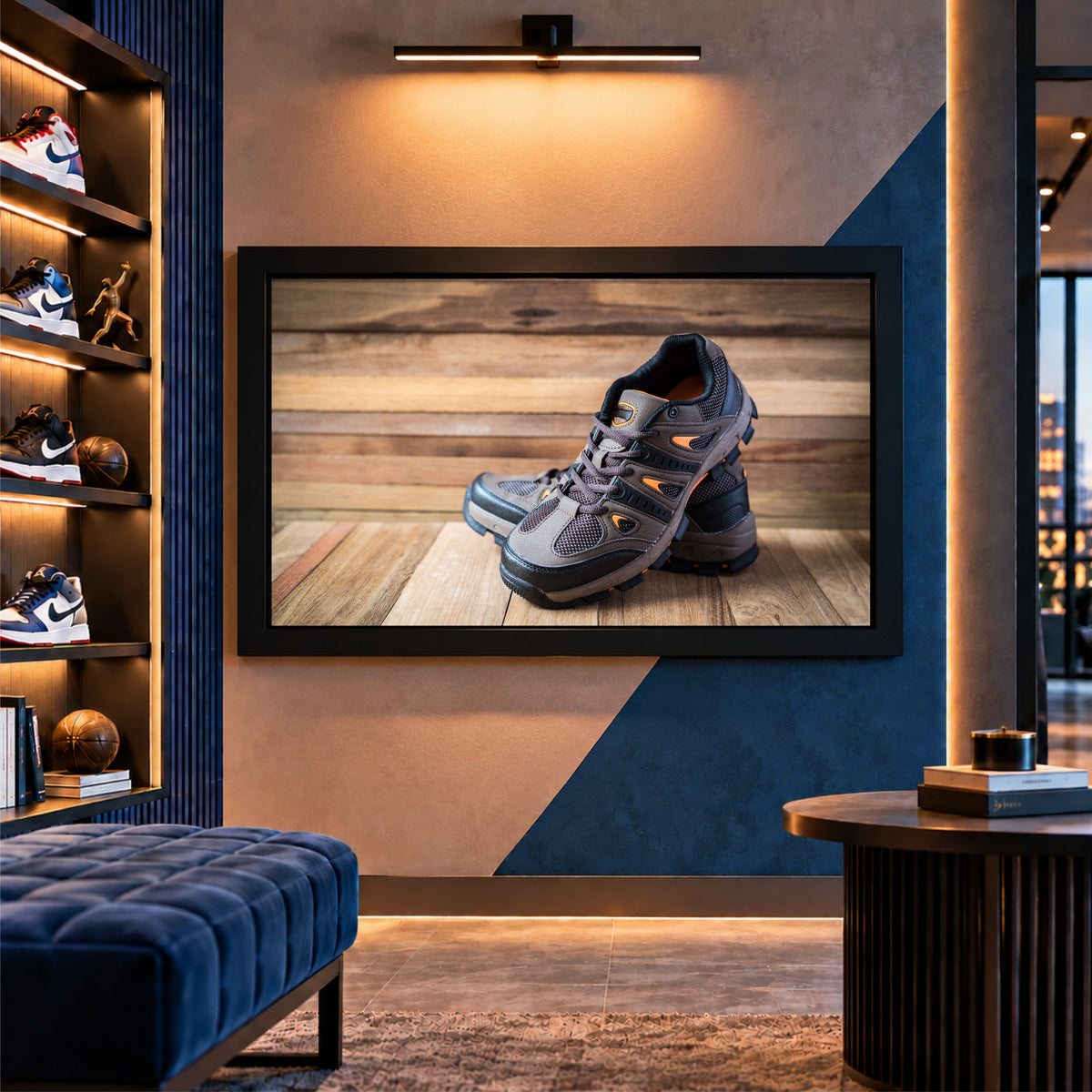 Sports Sneakers Wall Art | Athletic Shoes Artwork | Modern Sports Decor