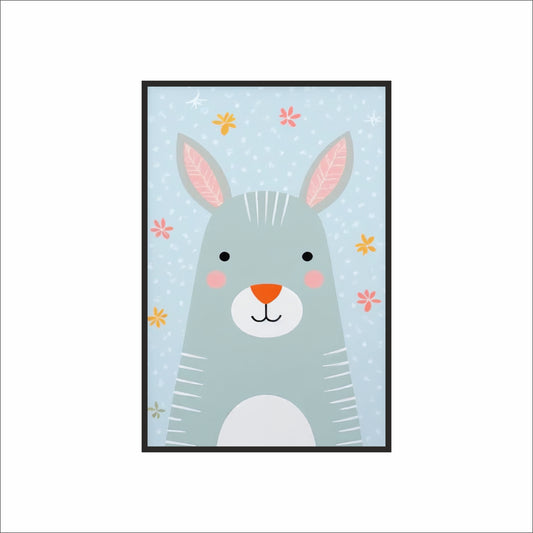 Adorable Bunny Wall Frame – Sweet Pastel Art for Kids’ Room 🐰🌼
