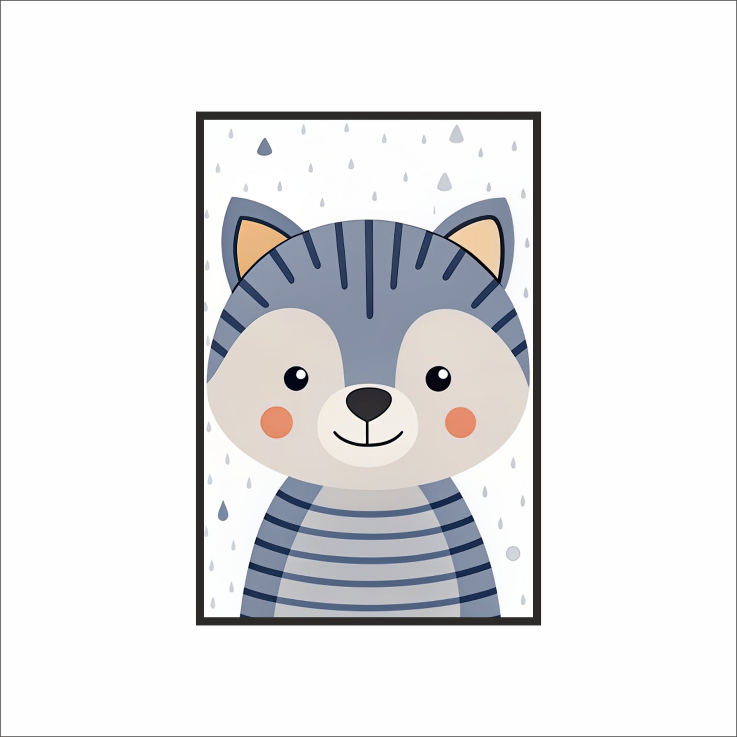 Cute Tiger Wall Frame – Fun Jungle Art for Kids’ Room 🐯💛
