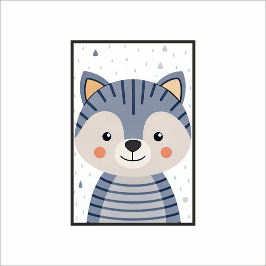 Cute Tiger Wall Frame – Fun Jungle Art for Kids’ Room 🐯💛
