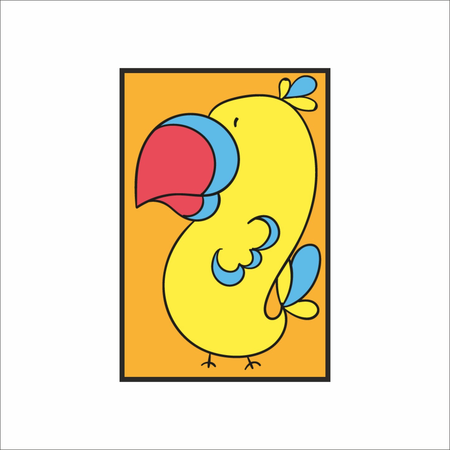 Peppy Parrot Wall Frame – Cheerful Bird Art for Kids’ Room Décor 🦜💛