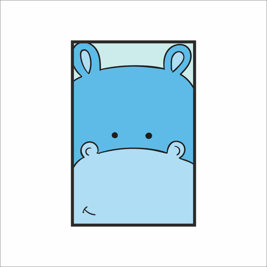 Happy Hippo Wall Frame – Cute Animal Art for Kids’ Room Décor 🦛💙