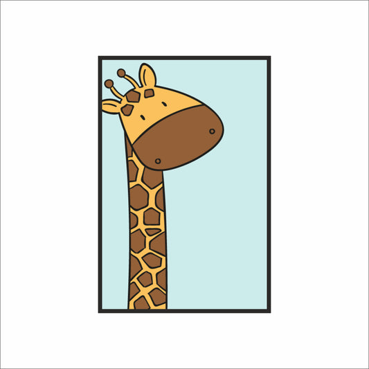 Gentle Giraffe Wall Frame – Sweet Animal Art for Kids’ Room Décor 🦒💛
