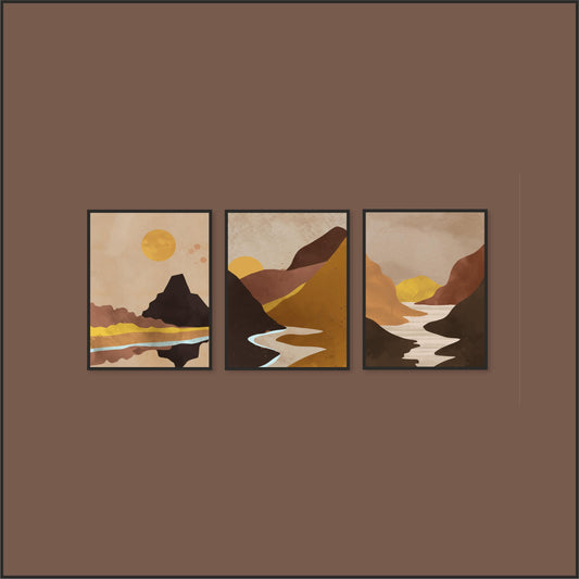 Tranquil Horizon Wall Frame Set – Modern Elegance in Minimalist Art