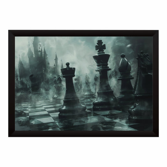 Chess Wall Art | Framed Chess King Artwork | Strategy & Mindset Sports Décor